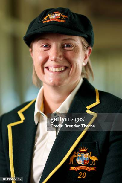 Alyssa Healy poses during a portrait session ahead of her announcement as captain of the Australian women's cricket team across all three formats, at...