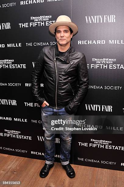 Actor Yul Vazquez attends "The Fifth Estate" screening hosted by The Cinema Society with Vanity Fair and Richard Mille at Crosby Street Hotel on...