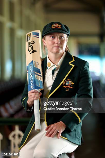 Alyssa Healy poses during a portrait session ahead of her announcement as captain of the Australian women's cricket team across all three formats, at...