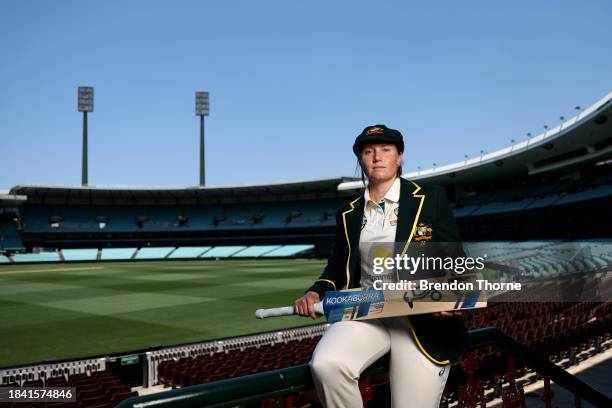 Alyssa Healy poses during a portrait session ahead of her announcement as captain of the Australian women's cricket team across all three formats, at...