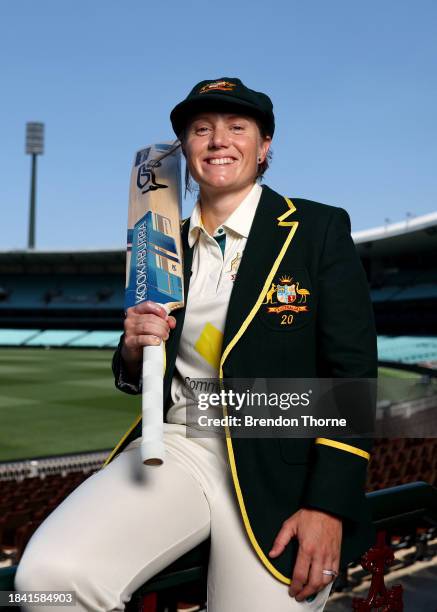 Alyssa Healy poses during a portrait session ahead of her announcement as captain of the Australian women's cricket team across all three formats, at...