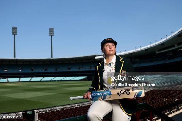 Alyssa Healy poses during a portrait session ahead of her announcement as captain of the Australian women's cricket team across all three formats, at...