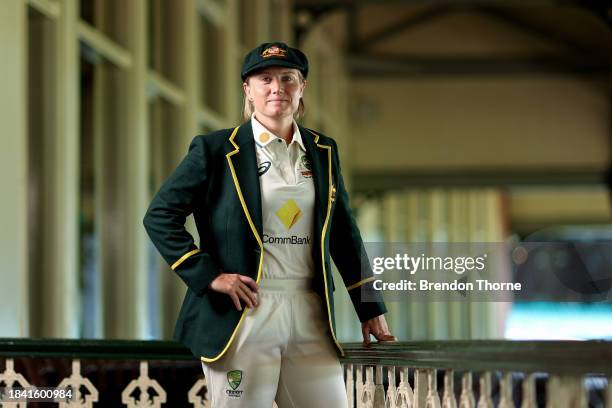 Alyssa Healy poses during a portrait session ahead of her announcement as captain of the Australian women's cricket team across all three formats, at...