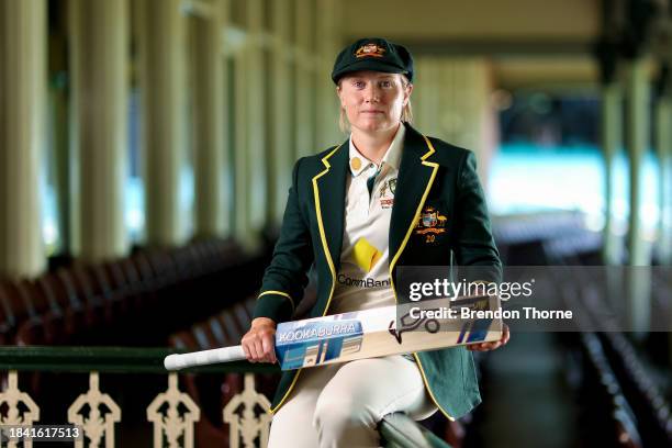 Alyssa Healy poses during a portrait session ahead of her announcement as captain of the Australian women's cricket team across all three formats, at...