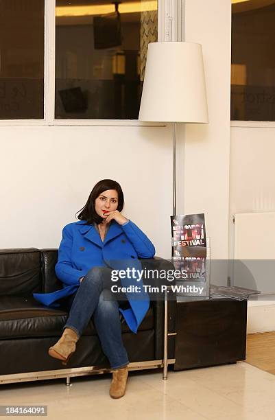 Rebecca Zlotowski attends a screening of "Grand Central" during the 57th BFI London Film Festival at Cine Lumiere on October 11, 2013 in London,...