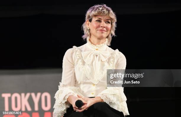 Actress Evangeline Lily attends a celebrity talk event during Tokyo Comic Con 2023 on December 09, 2023 in Chiba, Japan.