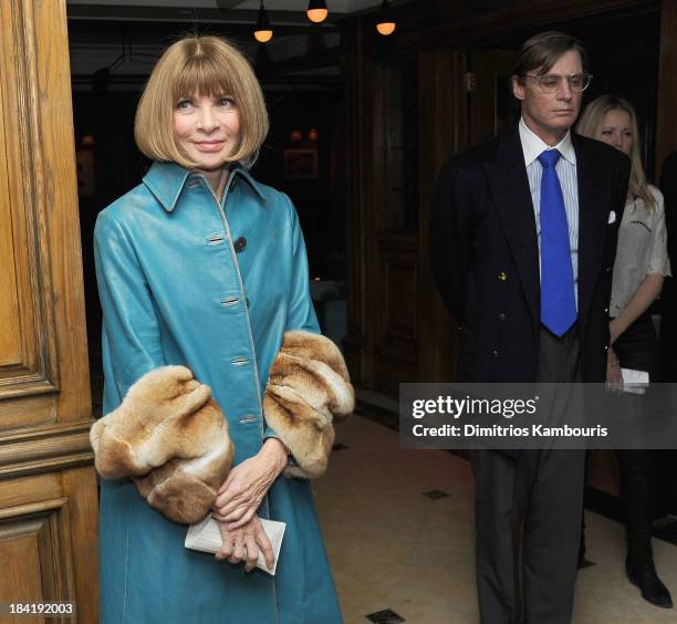 Anna Wintour and Shelby Bryan attend The Cinema Society with Vanity Fair & Richard Mille screening of DreamWorks Pictures' "The Fifth Estate" After...