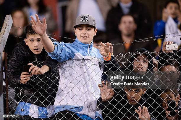 Fans of Argentina during a match between Argentina and Peru as part of the 17th round of the South American Qualifiers for the FIFA's World Cup...