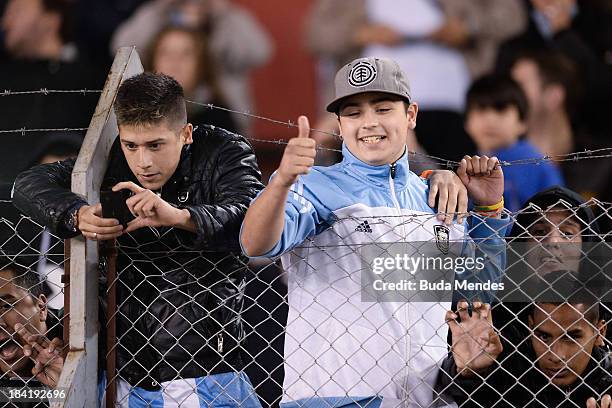 Fans of Argentina during a match between Argentina and Peru as part of the 17th round of the South American Qualifiers for the FIFA's World Cup...