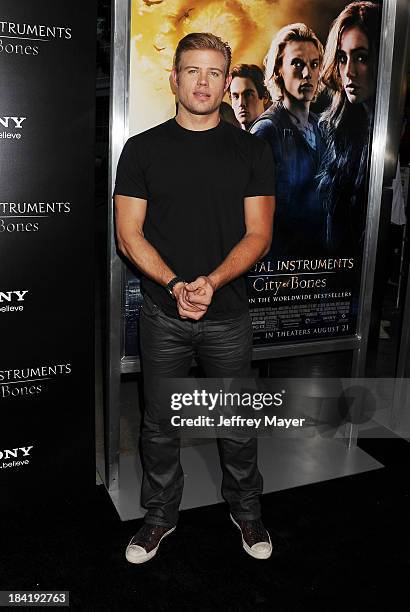 Actor Trevor Donovan arrives at the Los Angeles premiere of 'The Mortal Instruments: City Of Bones' at ArcLight Cinemas Cinerama Dome on August 12,...