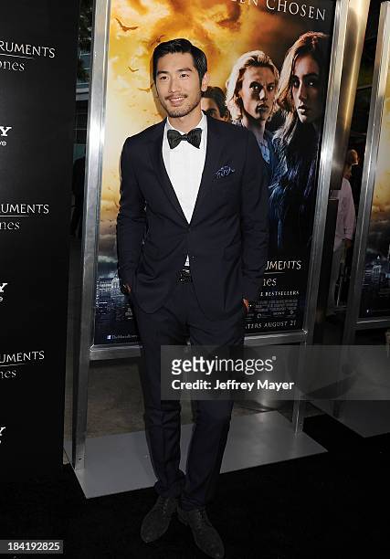 Actor Godfrey Gao arrives at the Los Angeles premiere of 'The Mortal Instruments: City Of Bones' at ArcLight Cinemas Cinerama Dome on August 12, 2013...