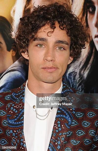 Actor Robert Sheehan arrives at the Los Angeles premiere of 'The Mortal Instruments: City Of Bones' at ArcLight Cinemas Cinerama Dome on August 12,...