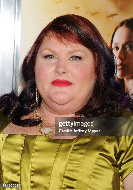 Author/novelist Cassandra Clare arrives at the Los Angeles premiere of 'The Mortal Instruments: City Of Bones' at ArcLight Cinemas Cinerama Dome on...