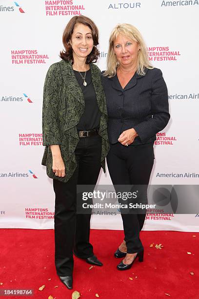 Director Donna Zaccaro and Janice DeRosa attend the 21st Annual Hamptons International Film Festival on October 11, 2013 in East Hampton, New York.