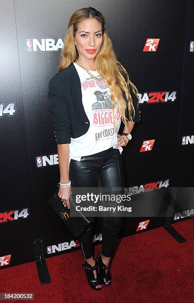 Actress Jessica Rizo attends the NBA 2K14 premiere party on September 24, 2013 at Greystone Manor Supperclub in West Hollywood, California.