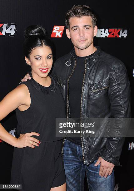 Actress Chrissie Fit and actor John DeLuca attend the NBA 2K14 premiere party on September 24, 2013 at Greystone Manor Supperclub in West Hollywood,...