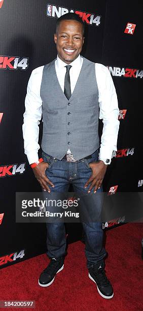 Actor Flex Alexander attends the NBA 2K14 premiere party on September 24, 2013 at Greystone Manor Supperclub in West Hollywood, California.