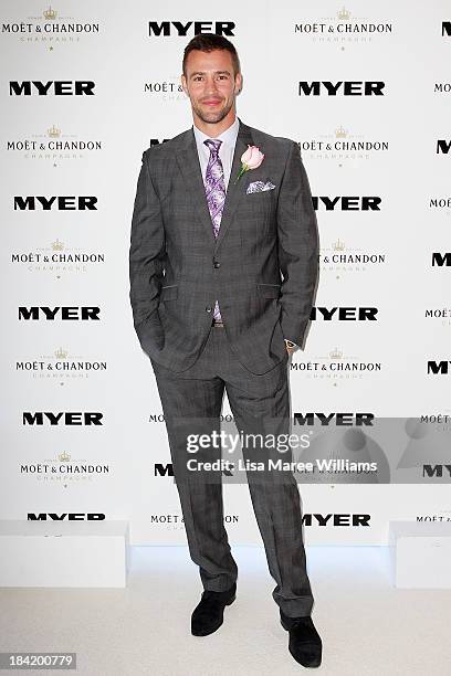 Kris Smith poses inside the Moet and Chandon Marquee during Spring Champion Stakes Day at Royal Randwick on October 12, 2013 in Sydney, Australia.