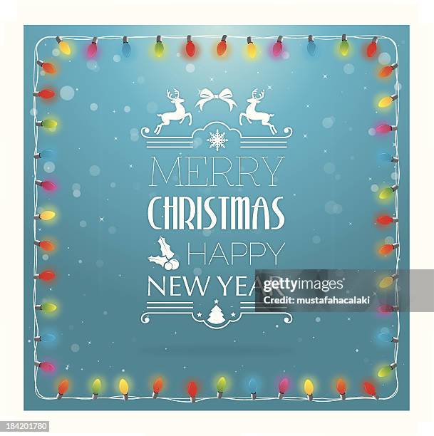 christmas background with lights and text - tree shadow white stock illustrations