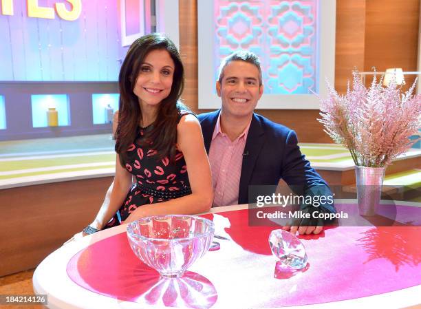 Bethenny hosts Andy Cohen at the CBS Broadcast Center on October 10, 2013 in New York City.