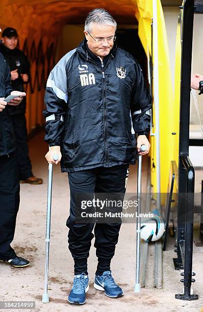 Micky Adams, manager of Port Vale looks on during the Sky Bet League One match between Port Vale and Peterborough United at Vale Park on October 12,...