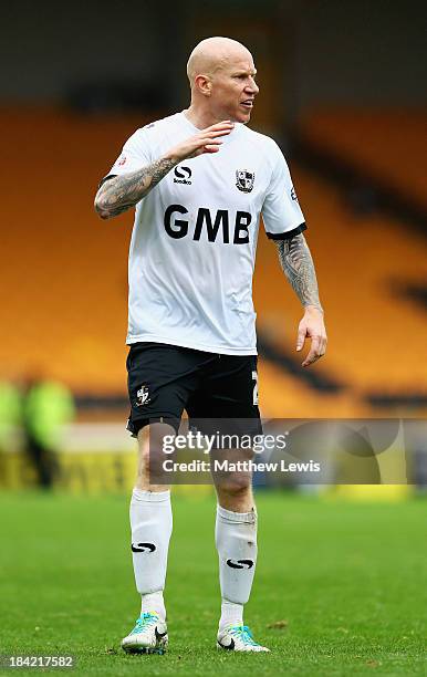 Lee Hughes of Port Vale in action during the Sky Bet League One match between Port Vale and Peterborough United at Vale Park on October 12, 2013 in...