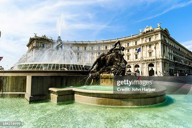 piazza della republica, rome, italy - republica romana imagens e fotografias de stock