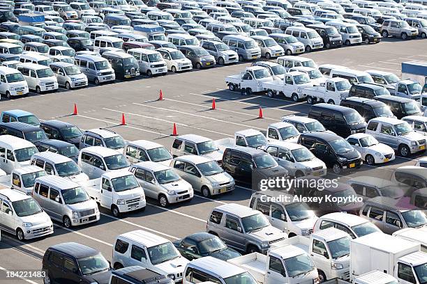 japanese used car auction lot - auto auction stock pictures, royalty-free photos & images