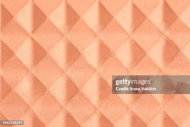 cosmetic make-up  product for a woman  - face powder blush palette  in pastel beige orange peach color. - pastel colored stock-fotos und bilder