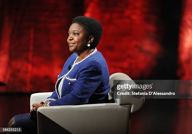 Italy's Integration Minister Cecile Kyenge attends 'Che Tempo Che Fa' TV Show on October 12, 2013 in Milan, Italy.