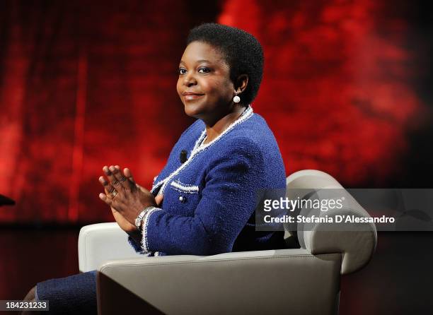 Italy's Integration Minister Cecile Kyenge attends 'Che Tempo Che Fa' TV Show on October 12, 2013 in Milan, Italy.