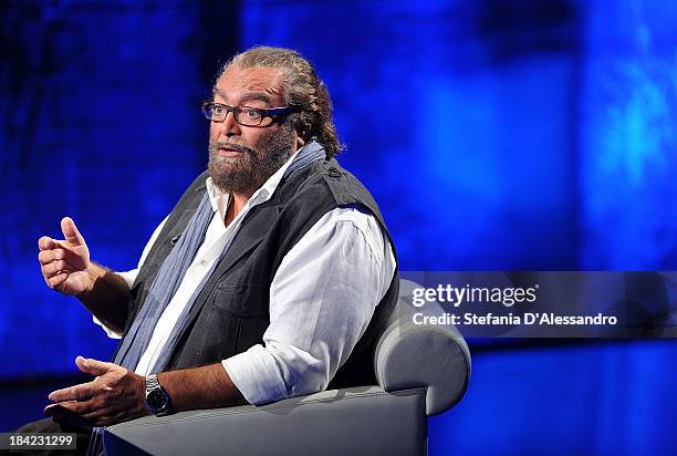 Actor Diego Abatantuono attends 'Che Tempo Che Fa' TV Show on October 12, 2013 in Milan, Italy.