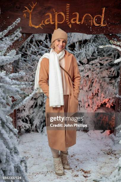 Vogue Williams visits LaplandUK at Whitmoor Forest on December 09, 2023 in Ascot, England.