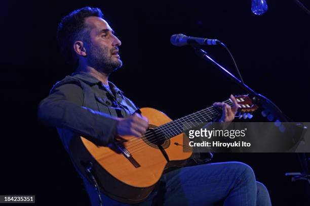 Jorge Drexler performing at the New York Society for Ethical Culture on Tuesday night, October 8, 2013.