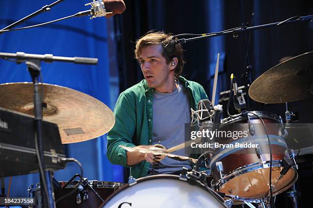 Grizzly Bear performs during CBGB Music & Film Festival 2013 at Times Square on October 12, 2013 in New York City.