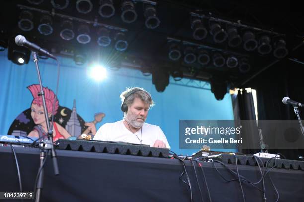 James Murphy performs during CBGB Music & Film Festival 2013 at Times Square on October 12, 2013 in New York City.