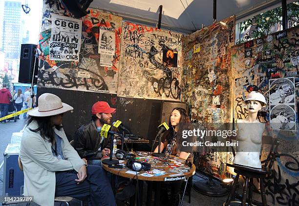 General atmosphere during CBGB Music & Film Festival 2013 at Times Square on October 12, 2013 in New York City.