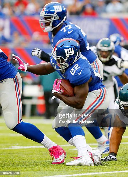 David Wilson of the New York Giants in action against the Philadelphia Eagles on October 6, 2013 at MetLife Stadium in East Rutherford, New Jersey....