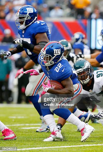 David Wilson of the New York Giants in action against the Philadelphia Eagles on October 6, 2013 at MetLife Stadium in East Rutherford, New Jersey....