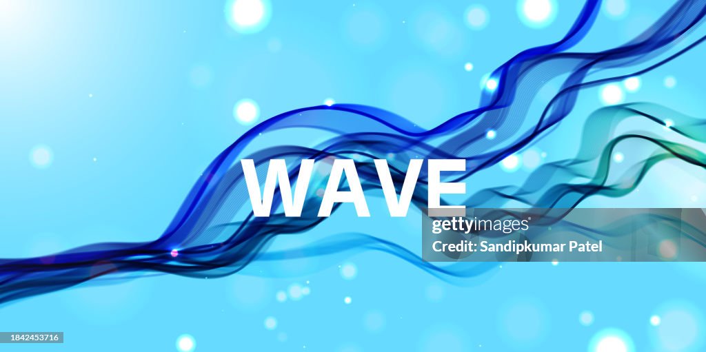 Smooth flow of wavy shape with gradient vector abstract background
