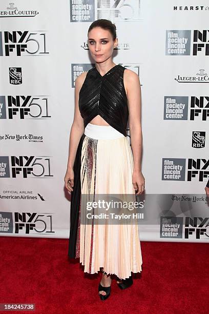 Actress Rooney Mara attends the Closing Night Gala Presentation Of "Her" during the 51st New York Film Festival at Alice Tully Hall at Lincoln Center...