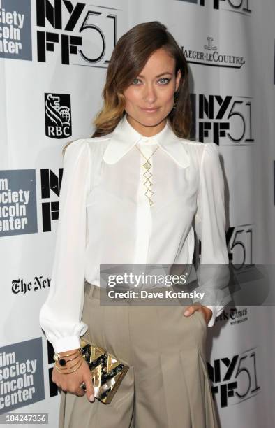 Actress Olivia Wilde attends the Closing Night Gala Presentation Of "Her" during the 51st New York Film Festival at Alice Tully Hall at Lincoln...