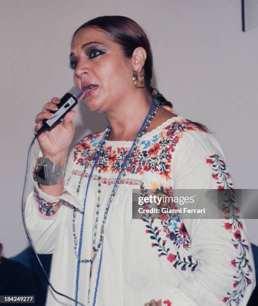 Spanish actress Sara Montiel in a tribute to his home town of Campo de Criptana Campo de Criptana, Cuenca, Toledo, Spain. .