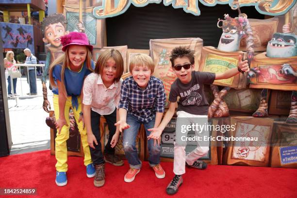 Lizzy Greene, Mace Coronel, Casey Simpson and Aidan Gallagher seen at "THE BOXTROLLS" LOS ANGELES PREMIERE Presented by LAIKA AND FOCUS FEATURES To...