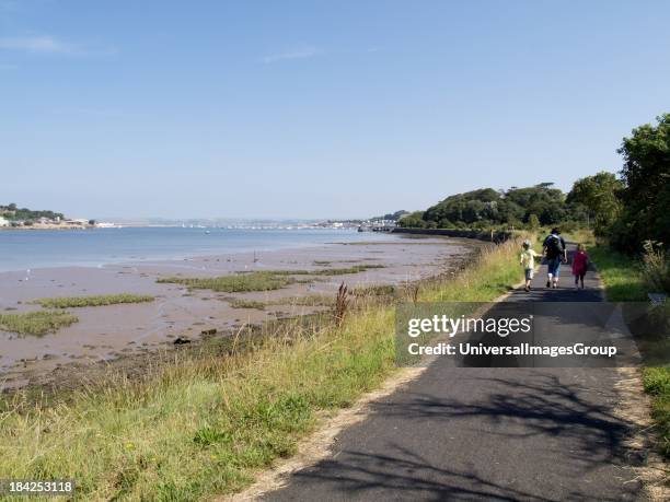 Tarka Trail at Instow, Devon, UK.