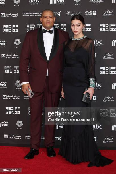 OrlandoJohn and Vazira attend the red carpet on the closing night of the Red Sea International Film Festival 2023 on December 07, 2023 in Jeddah,...