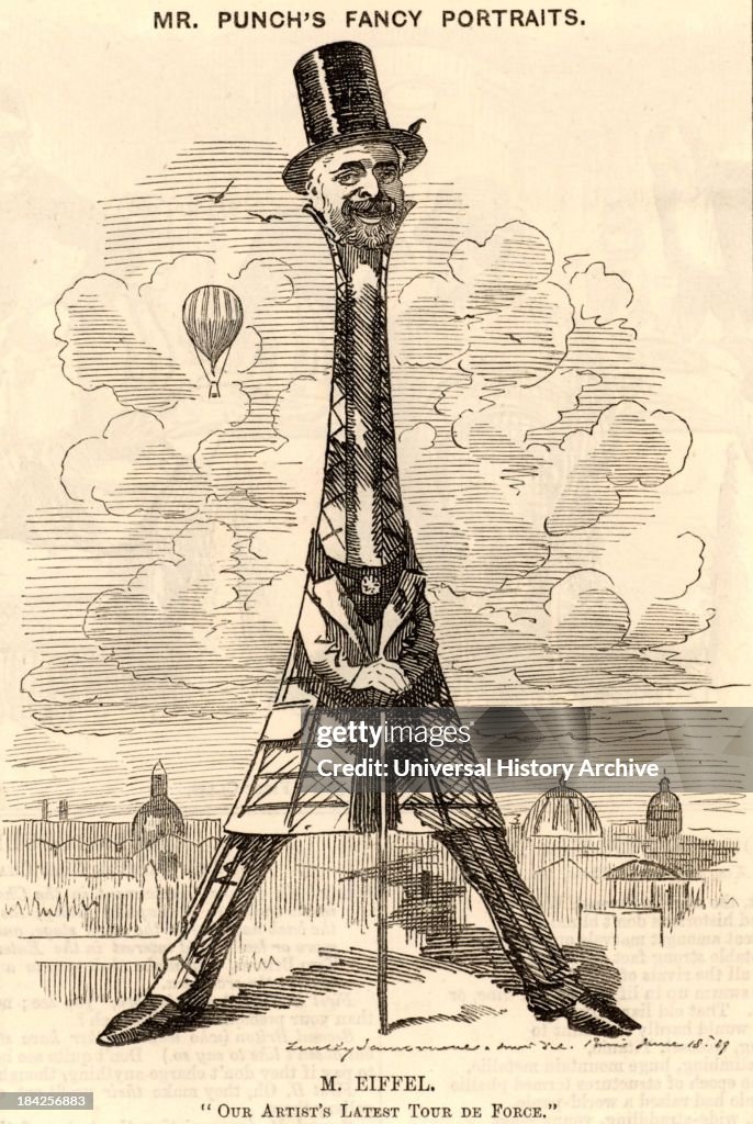 Caricature of Gustave Eiffel