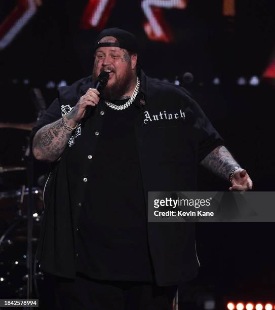 Singer, Jelly Roll performs at Madison Square Garden on December 08, 2023 in New York City.