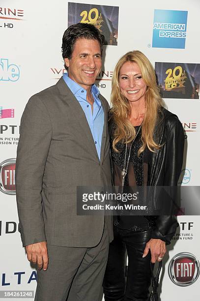 Screenwriter Steven Levitan and Krista Levitan attend "Hugh Jackman... One Night Only" Benefiting MPTF at Dolby Theatre on October 12, 2013 in...
