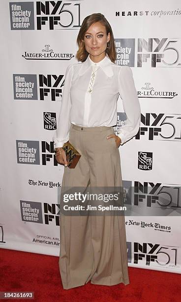 Actress Olivia Wilde attends the Closing Night Gala Presentation Of "Her" during the 51st New York Film Festival at Alice Tully Hall at Lincoln...